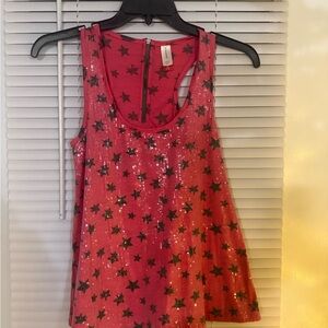 No Boundaries Red Star Sleeveless Top